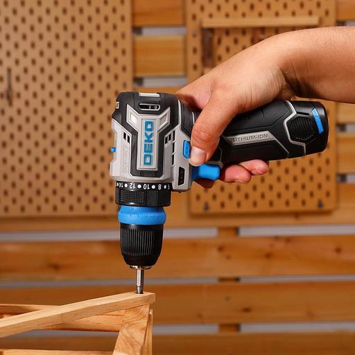 Дрель-шуруповерт Deko Loner 12V Pro аккум. патрон:быстрозажимной (кейс в комплекте) (085-1121) фото 5