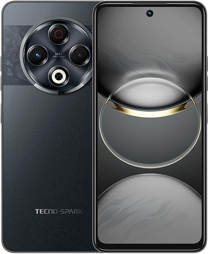 Смартфон Tecno Spark 30 256Gb 8Gb черный моноблок 3G 4G 2Sim 6.78" 1080x2436 Android 14 64Mpix 802.11 a/b/g/n/ac NFC GPS GSM900/1800 GSM1900 TouchSc Protect VidConf FM A-GPS microSD max1024Gb фото 1