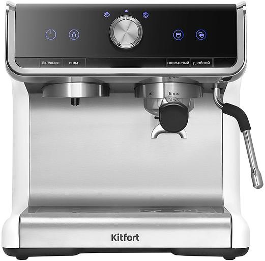 Кофеварка рожковая Kitfort КТ-7170 2900Вт серебристый/черный фото 2