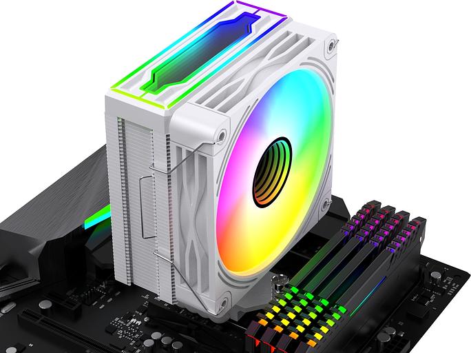 Устройство охлаждения(кулер) Bloody BD-AC205-ARGB1 ARGB Soc-AM5/AM4/1151/1200/2066/1700 белый 4-pin 14-26dB Al+Cu LCD 205W 513gr Ret (BD-AC205-ARGB1-WH) фото 5