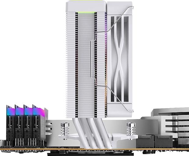 Устройство охлаждения(кулер) Bloody BD-AC205-ARGB1 ARGB Soc-AM5/AM4/1151/1200/2066/1700 белый 4-pin 14-26dB Al+Cu LCD 205W 513gr Ret (BD-AC205-ARGB1-WH) фото 6