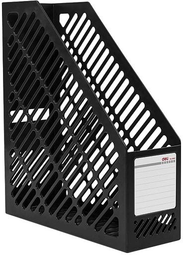 Лоток вертикальный Deli E9842 BLACK E9842 1отд. для бумаг черный пластик фото 1