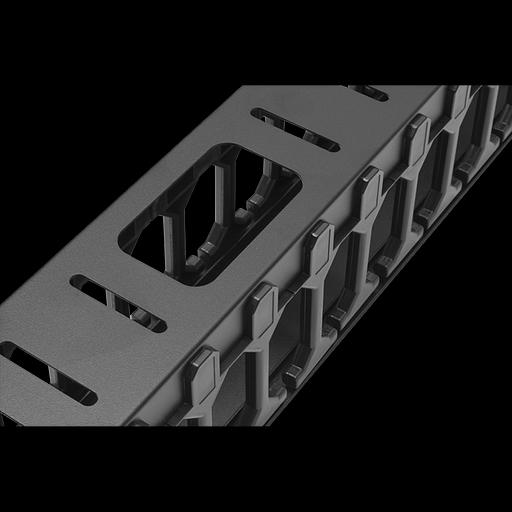 Вертикальный кабельный организатор с крышкой, 90х110мм, 48U фото 2