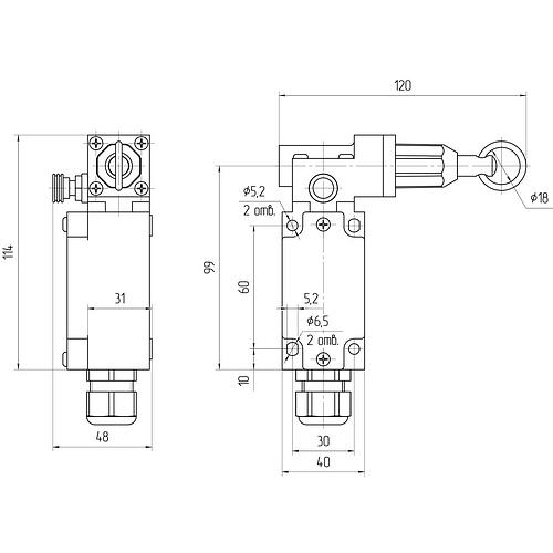 Аварийный тросовый выключатель ТЕКО АТВ-03П04 00-00041456 фото 2