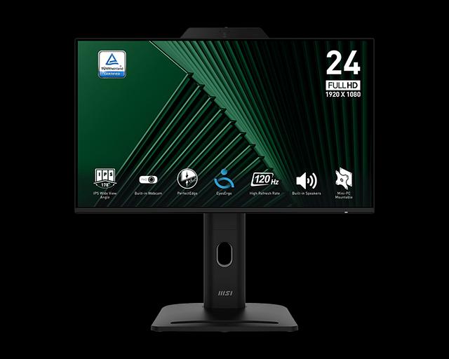 Монитор MSI PRO MP242PMG черный 9S6-3PD89T-005 23.8" 16:9 FHD(1920x1080) IPS Flat,Webcam,4ms(GTG),1000:1,100M:1,300nit,1xHDMI,1xDP,1xVGA,1xUSB-A,1xUSB-B,Speaker,Tilt,Swivel,Height,Pivot,VESA,120Hz,1y war-ty фото 1