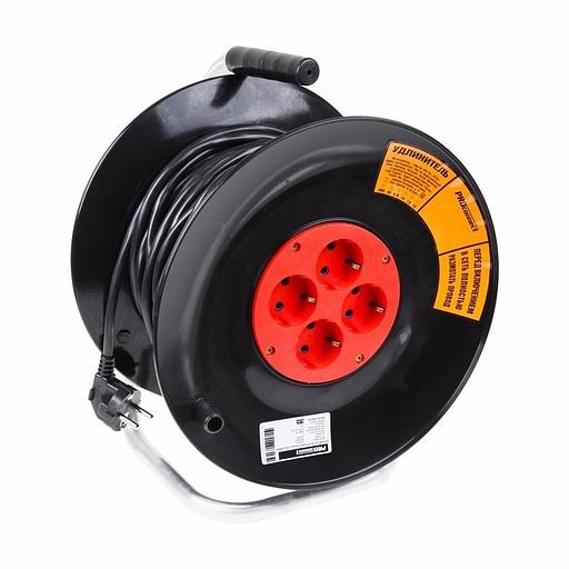 Proconnect 11-7604 Удлинитель силовой на катушке 4 гнезда с/з 20 м 3х1 мм STANDART PROCONNECT11-7604 фото 1