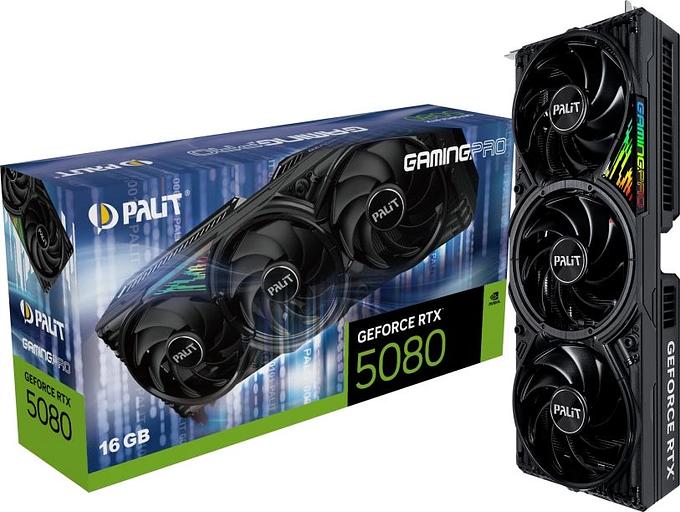Видеокарта Palit PCI-E 4.0 PA-RTX5080 GAMINGPRO NVIDIA GeForce RTX 5080 16Gb 256bit GDDR7 2235/21000 HDMIx1 DPx3 HDCP Ret фото 9