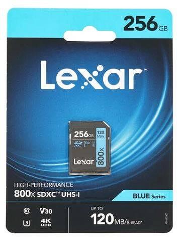 Флеш карта SD 256GB Lexar Professional 800x PRO SDXC UHS-I U3 V30 C10, 150/45 Mb/s фото 1