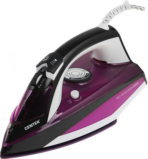 Утюг Centek CT-2344 VIOLET 2400Вт, керамическая подошва, мощный паровой удар, самоочистка, 330мл фото 1