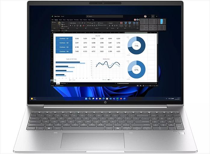 Ноутбук HP Probook 460 G11 U5-125U 16" WUXGA (1920x1200) UWVA 300nits 16GB (1x16GB) DDR5 5600,1TB SSD,Intel AX211Wi-Fi,Backlit,FPR,56Whr,1y,1.8kg,Dos,KB Rus Localization,Silver фото 1