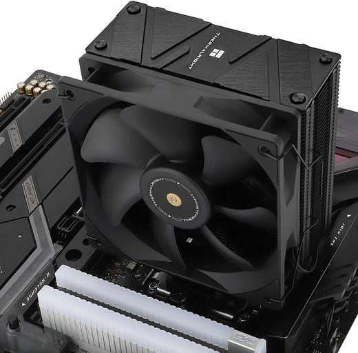 Устройство охлаждения(кулер) Thermalright Assassin Spirit 120 EVO Dark Soc-AM5/AM4/1200/1700/1851 черный 4-pin 27dB Al+Cu Ret (AS120-EVO-DARK) фото 9