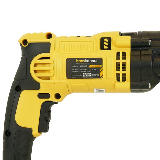 Дрель ударная 1000Вт 0-1100/3000 об патрон 13мм две скорости кабель 4м фото 5