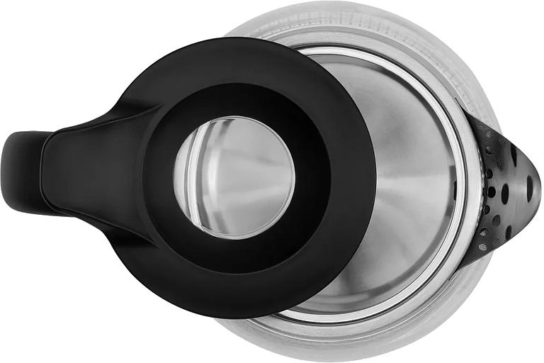 Чайник электрический Polaris PWK 1817CGL 1.8л. 2200Вт нержавеющая сталь/черный корпус: стекло/металл фото 5