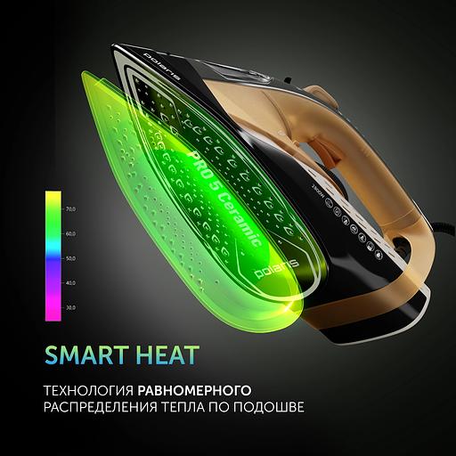 Утюг Polaris PIR 2860AK 2800Вт оранжевый/черный фото 3