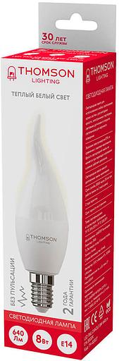 Лампа светодиодная Thomson TH-B2027 8Вт цок.:E14 свеча 220B 3000K св.свеч.бел.теп. Tail Candle (упак.:1шт) фото 4