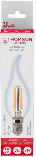 Лампа филам. Thomson Filament TH-B2336 7Вт цок.:E14 свеча 220B 6500K св.свеч.бел.хол. Tail Candle (упак.:1шт) фото 3