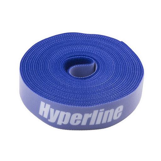 Крепеж Hyperline WASNR-5x25-BL Лента (липучка) в рулоне, ширина 25 мм, длина 5м, синяя фото 1