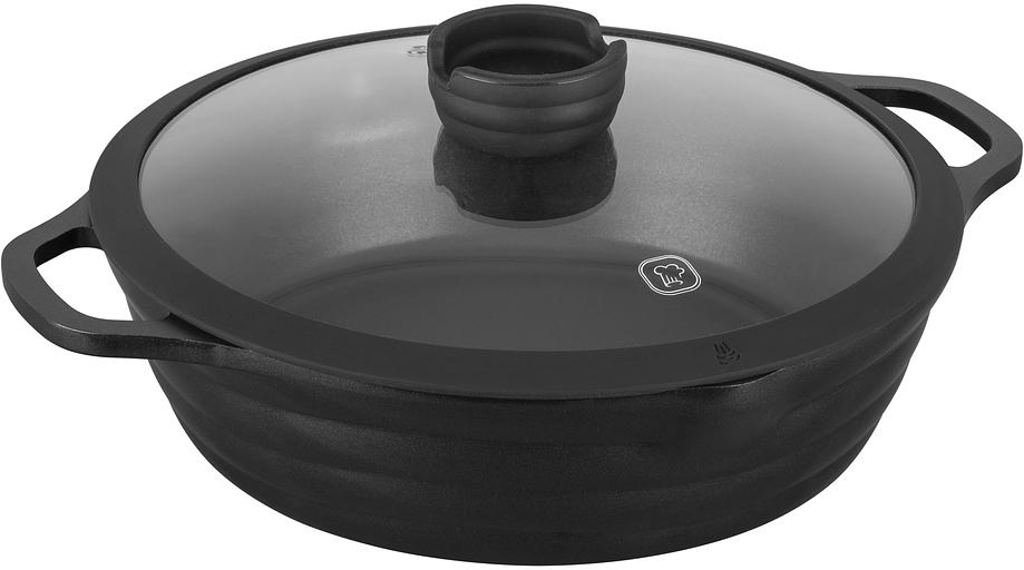 Сотейник Rondell Pacific RDA-1907 d=28см (с крышкой) графитовый фото 1