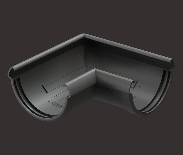 Угол желоба 90° Döcke Lux графит опт фото 1