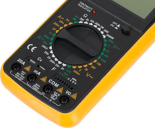 Мультиметр Ресанта DT 9205A цифровой черный/желтый фото 8