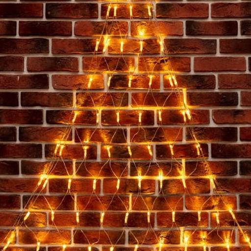 Neon-Night (215-056) Гирлянда Светодиодная Сеть Треугольная 1,5Х2Х2М 136 Led Теплый Белый Прозрачный Пвх Ip65 Свечение С Динамикой 230В Контроллер В Комплекте фото 1