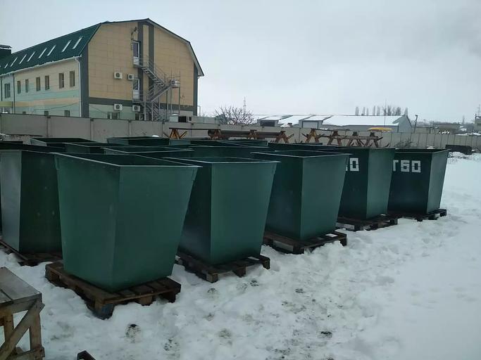 Контейнеры ТБО 0,75 м3 с крышкой и колесами - Стальные металлоконструкции фото 1