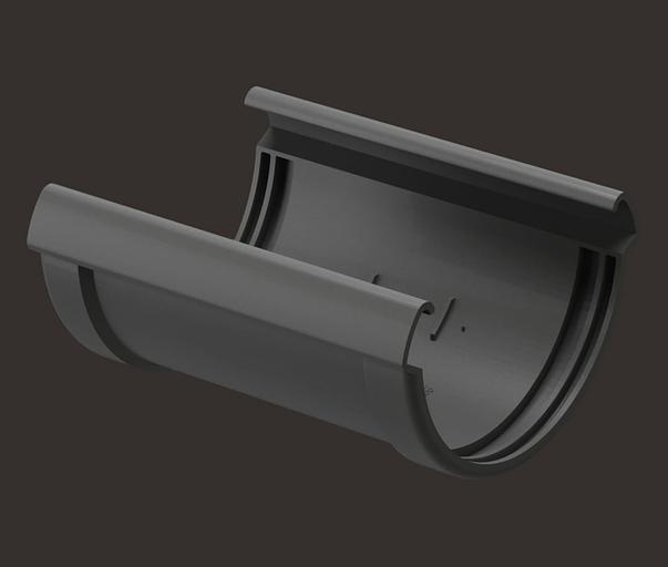 Соединитель желобов Döcke Lux графит опт фото 1