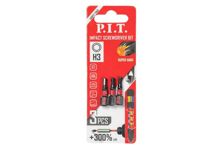 Биты ударные PH3x25 мм 3 шт в уп. фото 1