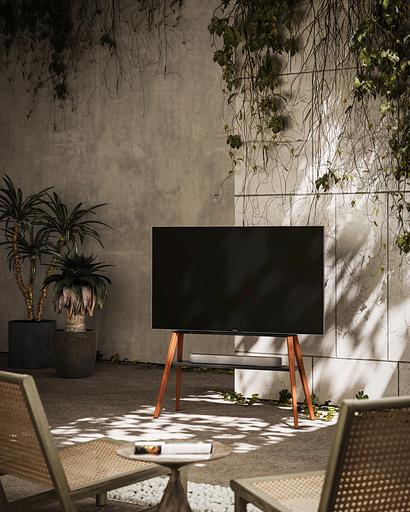 Подставка для телевизора Cactus CS-ST3647BKWN черный/орех 49"-75" макс.40кг напольный фото 8