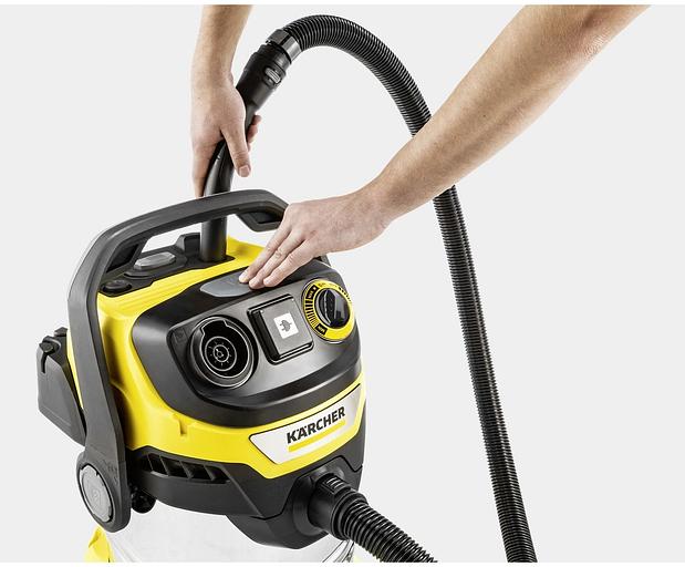 Строительный пылесос Karcher WD 6 P S V-30/6/22/T + DDC (YSY) 1300Вт (уборка: сухая/сбор воды) желтый фото 2