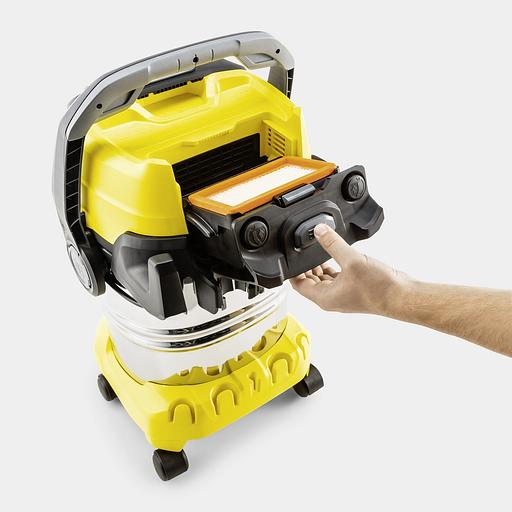 Строительный пылесос Karcher WD 6 P S V-30/6/22/T + DDC (YSY) 1300Вт (уборка: сухая/сбор воды) желтый фото 4