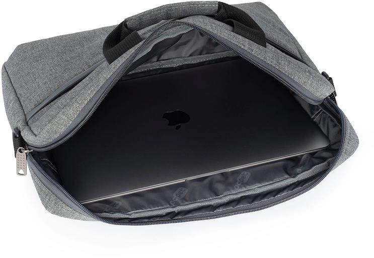 Сумка для ноутбука 14.5" Digma N-370 серый/черный полиэстер (N370GBK) фото 10