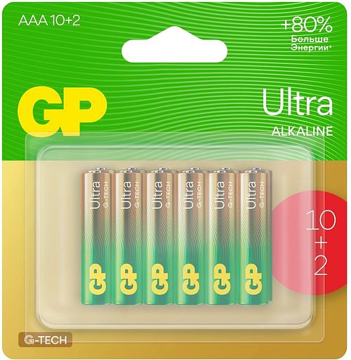 Батарея GP Ultra 24AUA21-2CRSBC12 AAA (12шт) блистер фото 1
