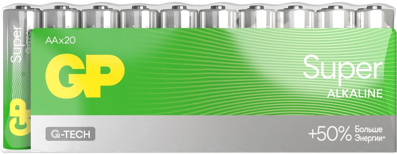 Батарея GP Super Alkaline 15AA21-2CRSWC20 AA (20шт) спайка фото 1