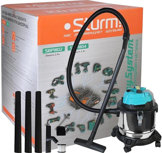 Строительный пылесос Sturm! CVC1815 (уборка: сухая/сбор воды/выдув) синий фото 8