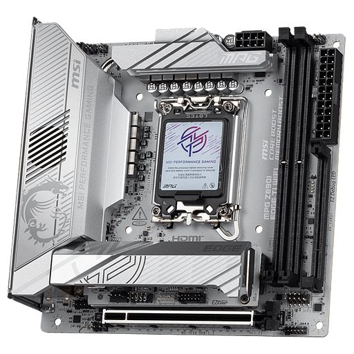 Материнская плата MSI MPG Z890I EDGE TI WIFI Z890, LGA1851, 4*DDR5, 2*PCIEx16, 1*PCIEx1, 5*M.2, 2*TypeC, 4*USB3.2Gen2, 6*USB3.2Gen1, 5*USB2.0, 4*SATA3.0, 5G, 2*Type-C DP, HDMI, ATX, RTL фото 4