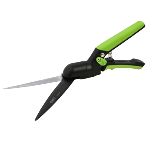 Ножницы газонные Deli DL580351 340мм, тефлоновое покрытие, сталь SK5, возвратная пружина, противоскользящие рукоятки фото 1