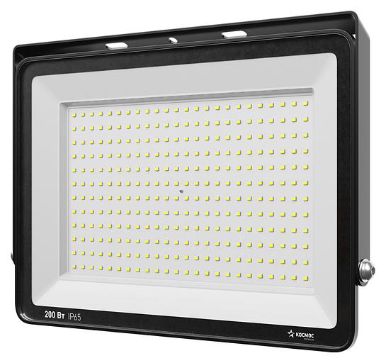 Прожектор светодиодный КОСМОС PREMIUM 200Вт, 20000 Лм, IP65, 6500К фото 4