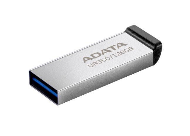 Флеш накопитель 128GB A-DATA UR350, USB 3.2, металл/черный фото 1