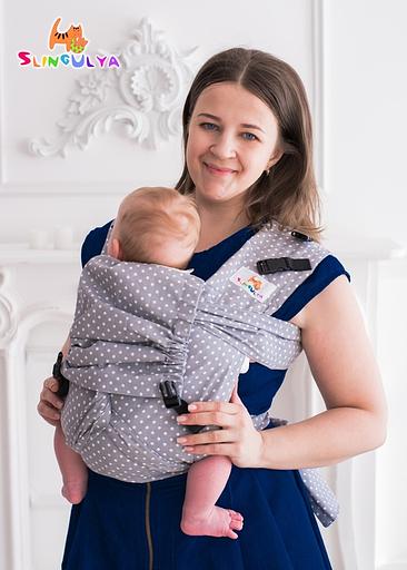 Май-слинг « Горох на сером 58» опт фото 1