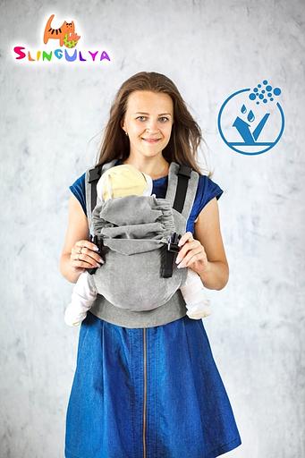 Слинг-рюкзак «Светло-серый вельвет» опт фото 1