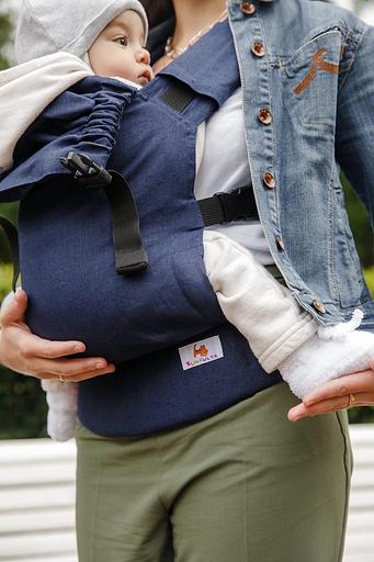 Слинг-рюкзак «Льняной Темно-синий» опт фото 1