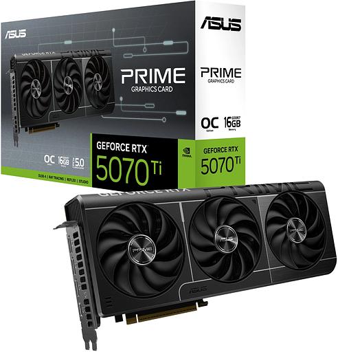 Видеокарта ASUS PRIME-RTX5070TI-O16G//RTX5070TI,HDMI*1,DP*3,16G,D7; 90YV0MF0-M0NA00 (PRIME-RTX5070TI-O16G) фото 1