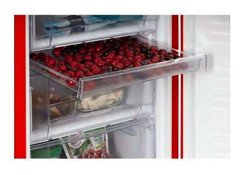 Холодильник Nordfrost NRB 154 R красный мат. двухкамерный 238/115 л морозилка снизу фото 10