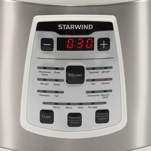 Мультиварка Starwind SMC4200 5л 900Вт белый/серебристый фото 3