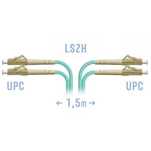 Патчкорд оптический LC/UPC MM Duplex 1,5 метра фото 1