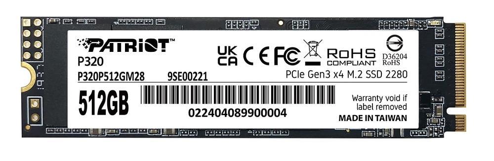 Накопитель SSD Patriot 1TB M.2 2280 P320P1TBM28 P320 PCIe 3.0 x4 фото 1