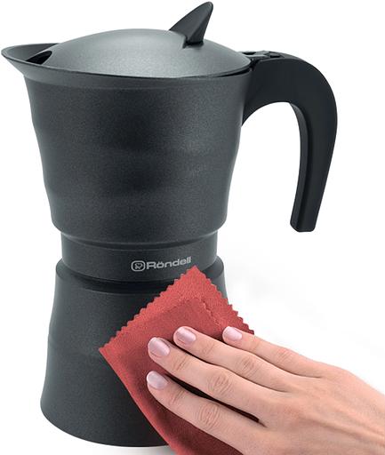 Кофеварка гейзерн. Rondell Pacific Grey RDA-1901 0.45л алюминий серый фото 4