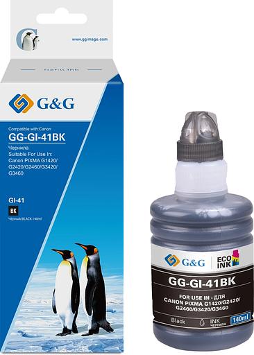 Чернила G&G GG-GI-41BK черный140мл для Canon PIXMA G1420/G1430/G2420/G2430/G2460/G3420 фото 1