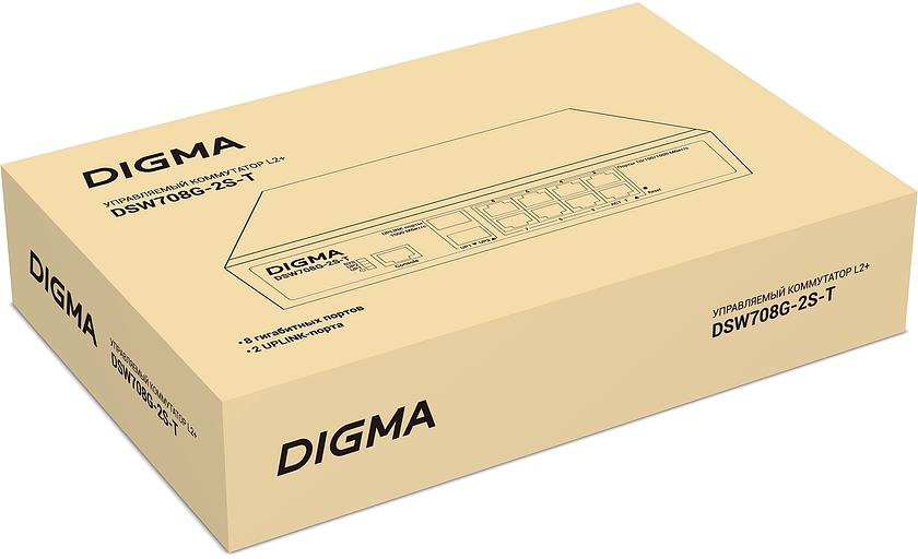 Коммутатор Digma DSW708G-2S-T (L2+) 8x1Гбит/с 2SFP управляемый фото 9